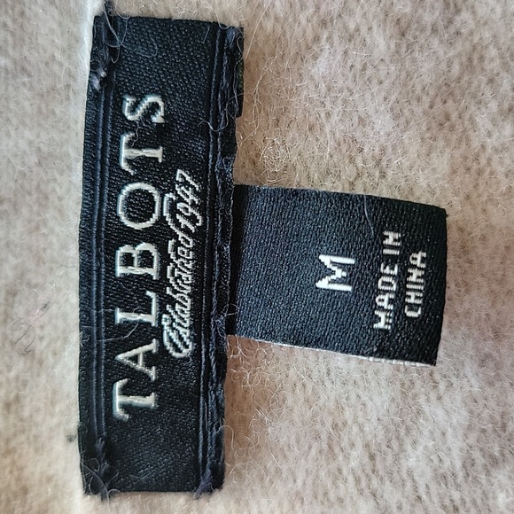 Talbots Lambswool/ Angora V-Neck Cardigan Beige Size Medium - Picture 11 of 13